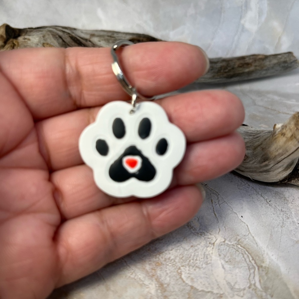 Paw Print Keychain